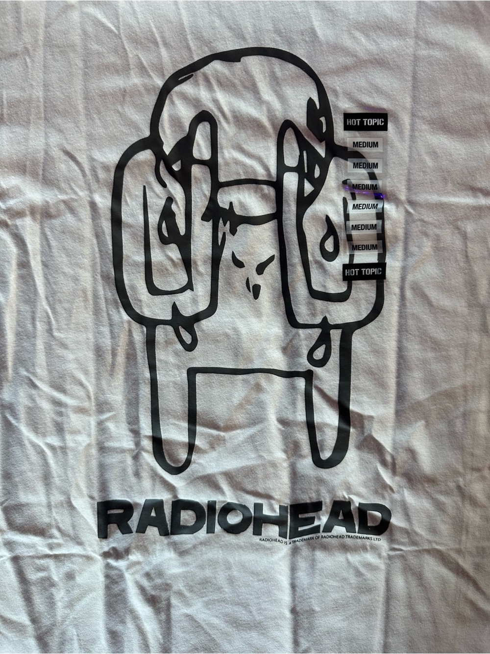 White Graphic Radiohead T-Shirt Unisex - Picture 2 of 6